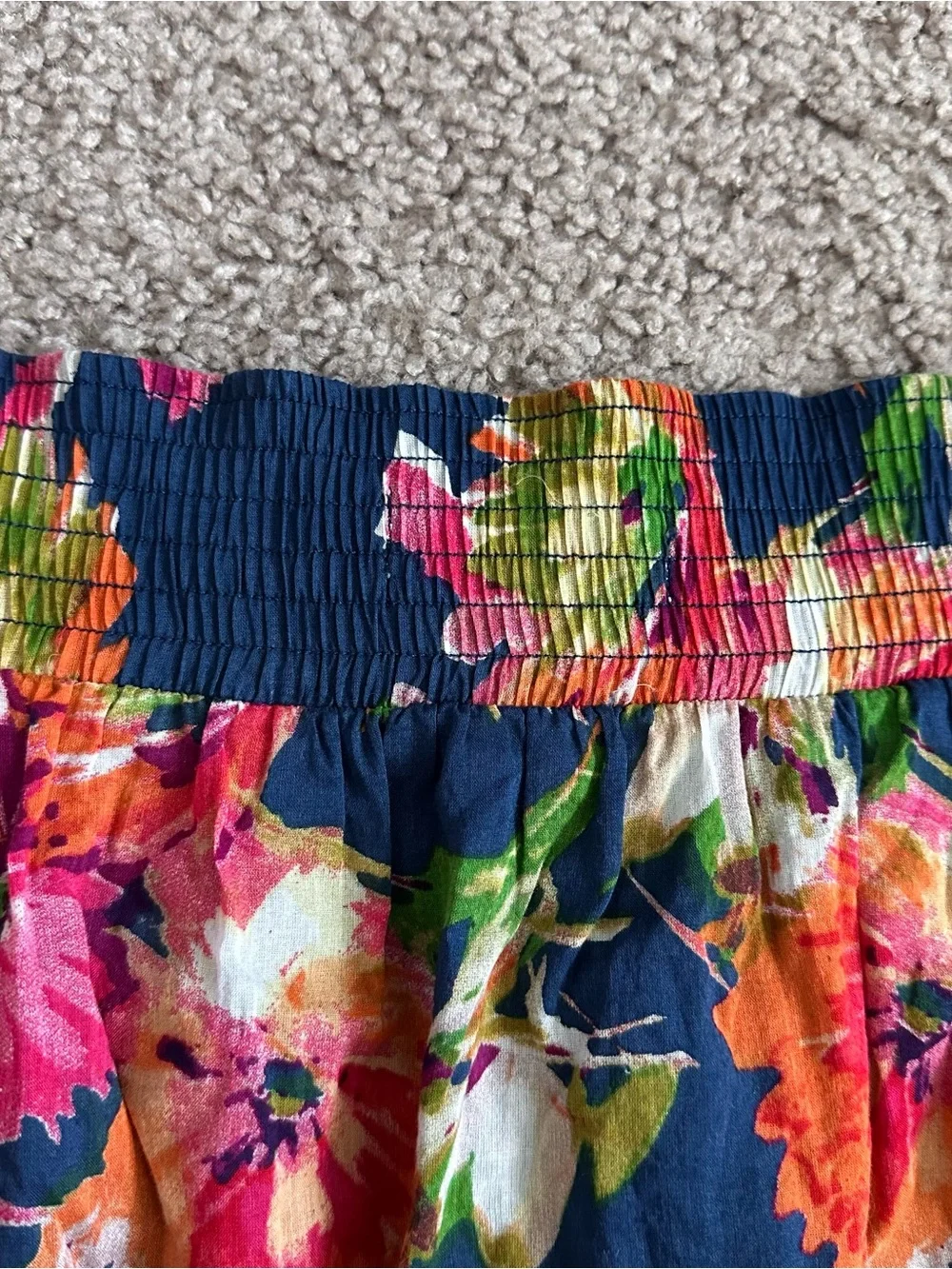 Aeropostale Navy Floral Mini Skirt Womens M